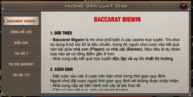 Baccarat BigWin Livestream Tại B52 Club Sòng Bài Trực Tuyến Đẳng Cấp Thượng Lưu