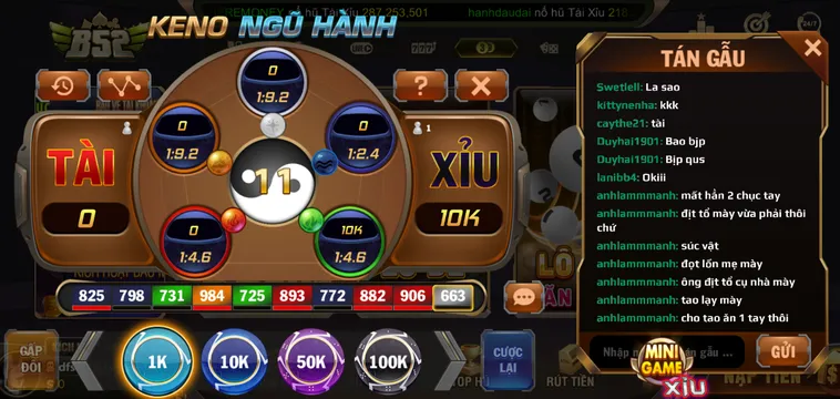 Keno Ngũ Hành Tại B52 Club Đỉnh Cao Cá Cược Số Học Theo Phong Thủy Phương Đông
