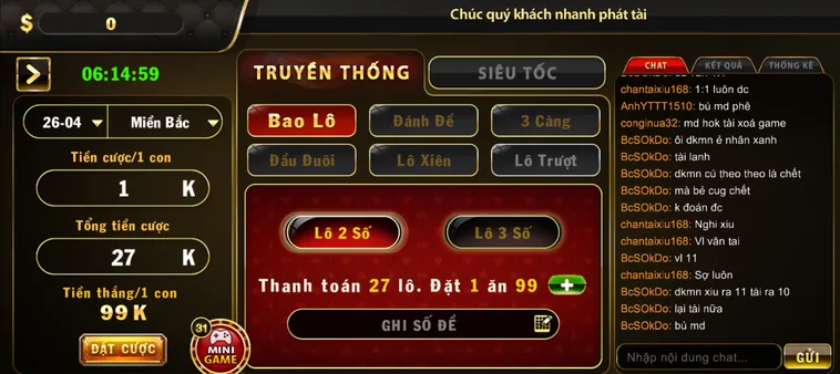 Lô Đề 1 Ăn 99 Tại B52 Club Kỷ Nguyên Ghi Số Thông Minh Nhân Kỷ Lục Dòng Vốn