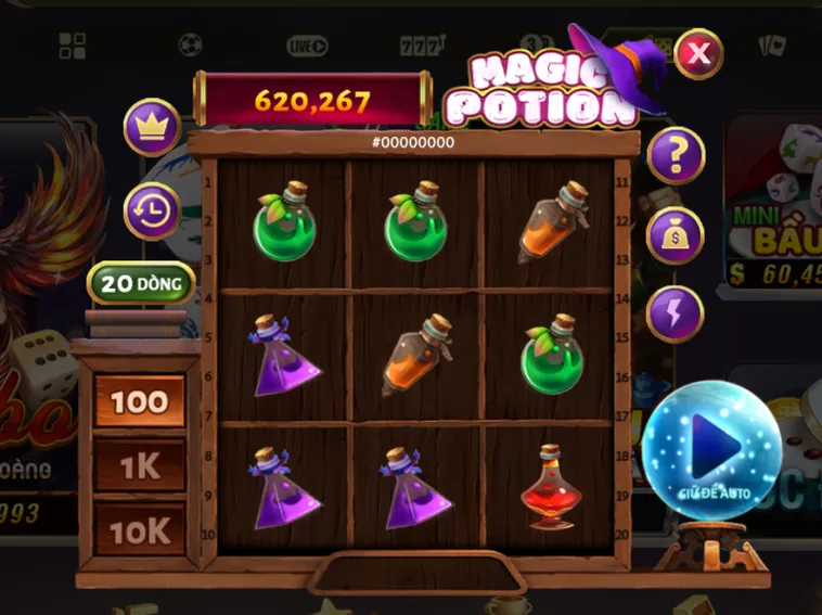 Minigame Magic Potion Tại B52 Club Lọ Nước Thần Kỳ Càn Quét Quỹ Thưởng Jackpot