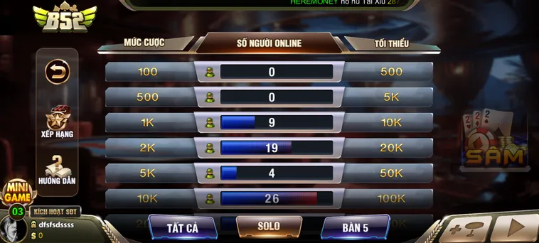 Bùng Nổ Khát Vọng Giàu Sang Cùng Tựa Game Sâm Lốc Tại B52 Club Thời Thượng