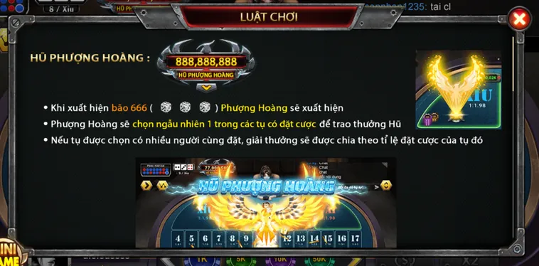 Trải Nghiệm Đẳng Cấp Thượng Lưu Cùng Casino Sicbo Phượng Hoàng Tại B52 Club Lớn