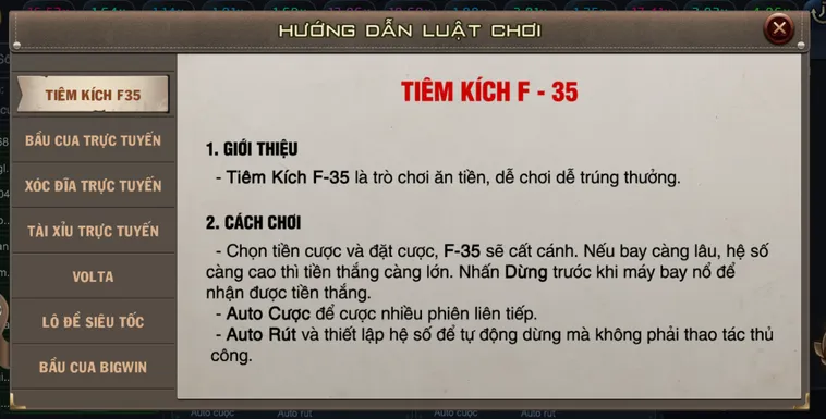 Chinh Phục Không Trung Triệu Đô Cùng Minigame Tiêm Kích F35 Tại B52 Club