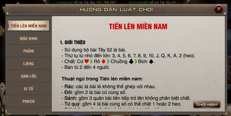 Chinh Phục Đấu Trường Bài Tiến Lên Miền Nam Tại B52 Club Nhận Thưởng Siêu Khủng